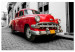 Large canvas print Cuban Classic Car (Red) [Large Format] 137584