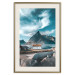 Poster Cottage by the Bay - landscape of a small town against rocky mountains 138784 additionalThumb 24