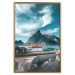 Poster Cottage by the Bay - landscape of a small town against rocky mountains 138784 additionalThumb 23