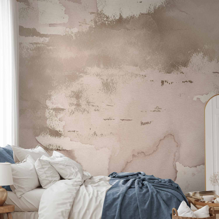 Photo Wallpaper Fog in shades of pink - abstract with irregular concrete texture 143184 additionalImage 2