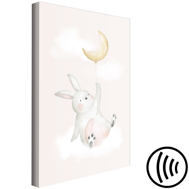 Canvas Print Bunny with Balloon (1-piece) Vertical - composition for children 143484 additionalImage 6