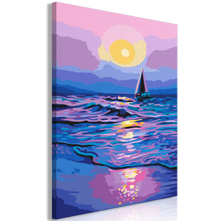Paint by Number Kit Lovely Landscape -Sea and a Sailboat Against the Backdrop of the Sunset 144084 additionalImage 5