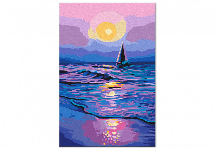 Paint by Number Kit Lovely Landscape -Sea and a Sailboat Against the Backdrop of the Sunset 144084 additionalImage 6