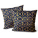 Decorative Velor Pillow Crystal vault - a geometric gold pattern in art deco style 147084 additionalThumb 3