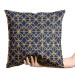 Decorative Velor Pillow Crystal vault - a geometric gold pattern in art deco style 147084 additionalThumb 2