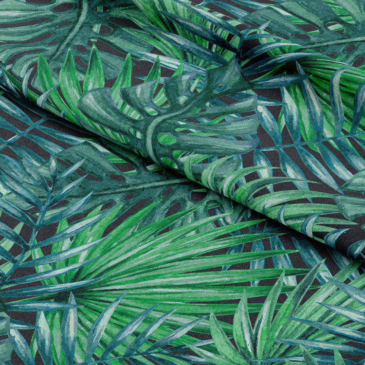 Decorative Curtain Palms and leaves - botanical composition, monstera in shades of green 147684 additionalImage 6