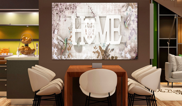 Large canvas print Home and Hummingbirds - Beige [Large Format] 149284 additionalImage 5