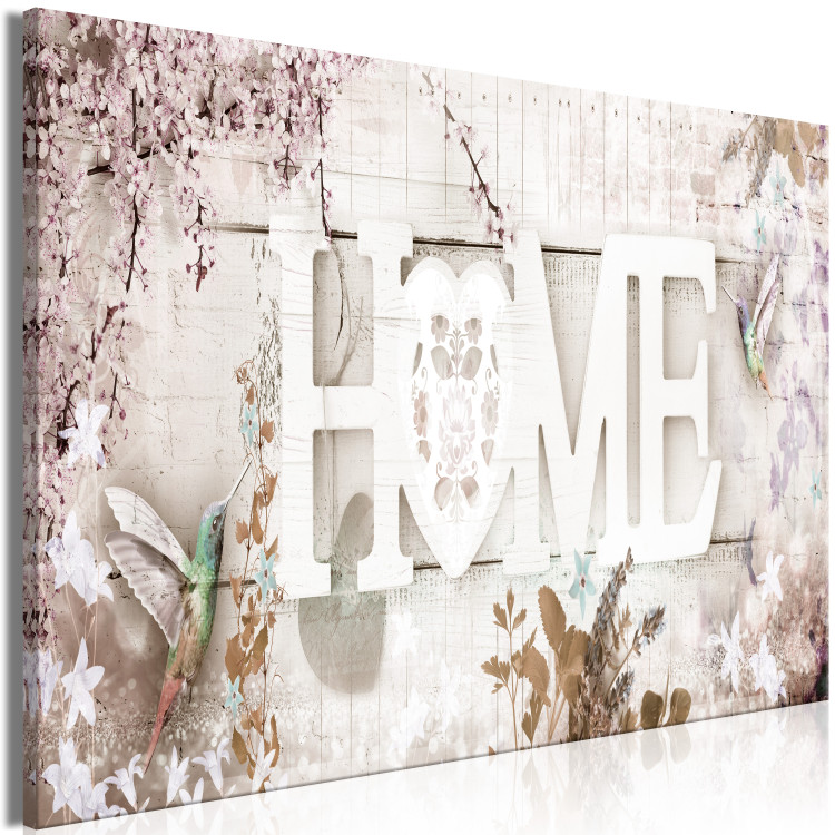 Large canvas print Home and Hummingbirds - Beige [Large Format] 149284 additionalImage 2