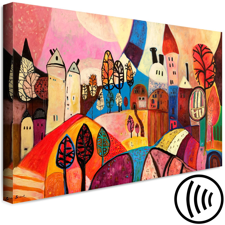 Canvas Art Print Colourful village  150684 additionalImage 6