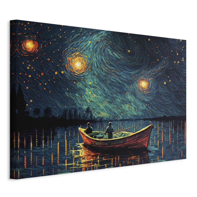 Large canvas print Starry Night - Impressionistic Landscape With a View of the Sea and Sky [Large Format] 151084 additionalImage 2