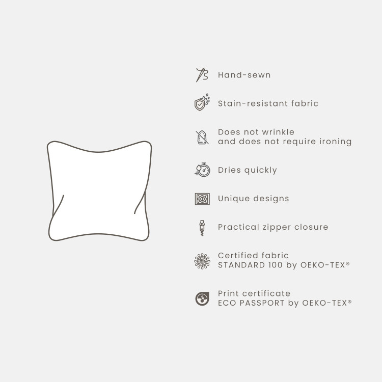 Decorative Microfiber Pillow Beige Shapes - A Subdued Composition With Watercolor Forms 151384 additionalImage 6