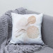 Decorative Microfiber Pillow Beige Shapes - A Subdued Composition With Watercolor Forms 151384 additionalThumb 3