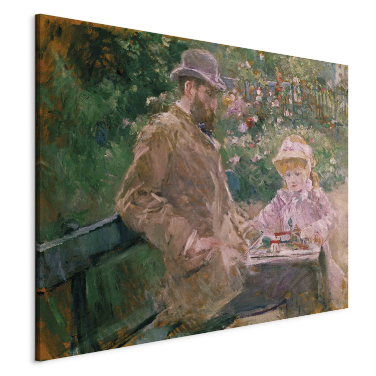 Reproduction Painting Eugene Manet and his daugher in the garden at Bougival 158484 additionalImage 2