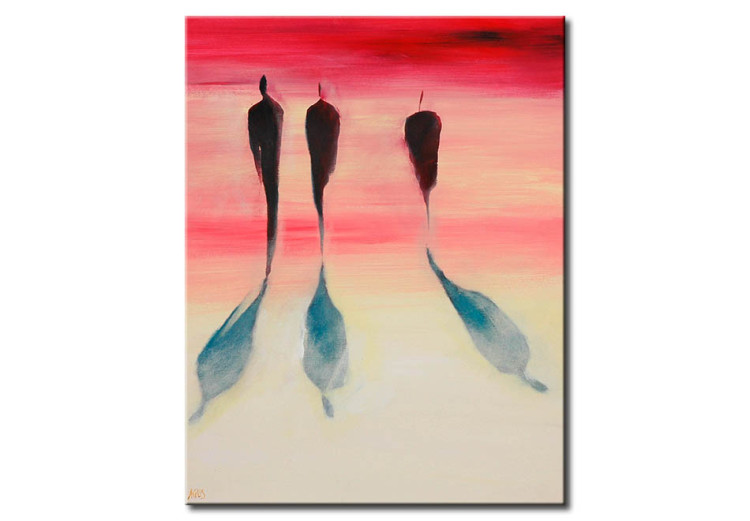 Canvas Art Print Mysterious Figures (1-piece) - abstract silhouettes with shadow 47084