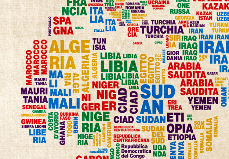 Canvas Italian names of countries in vivid colors 55384 additionalImage 5