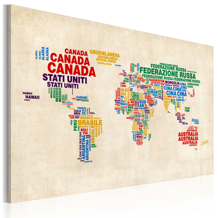Canvas Italian names of countries in vivid colors 55384 additionalImage 2