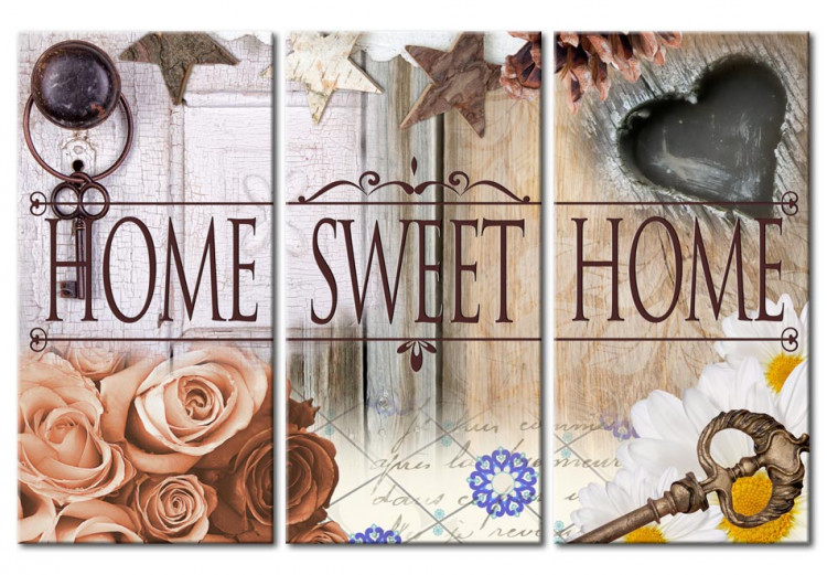 Canvas Art Print Home in vintage style 55484