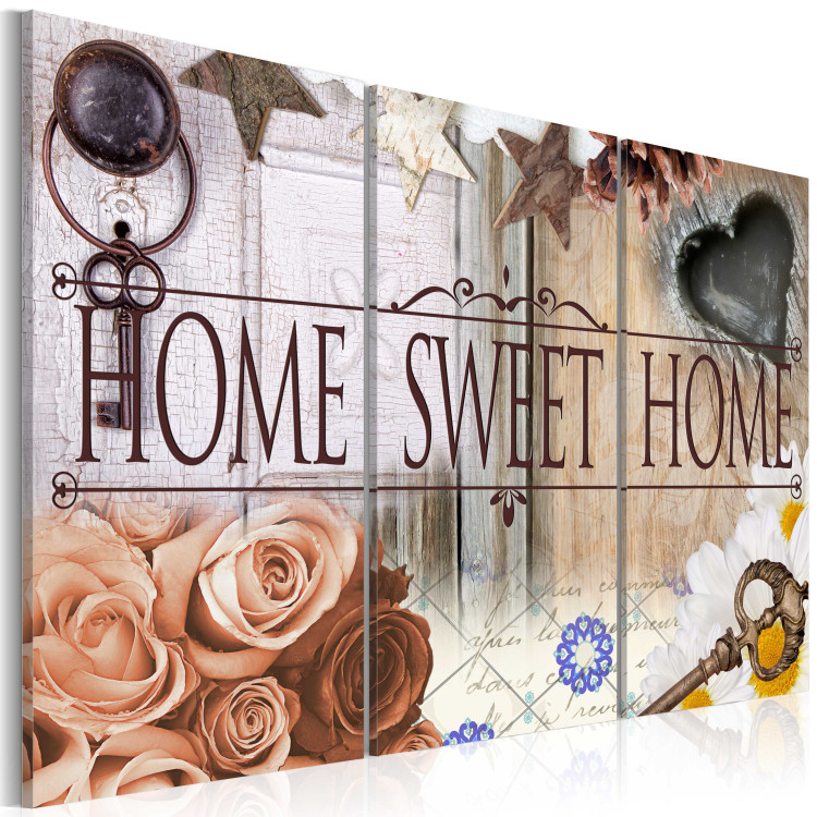 Canvas Art Print Home in vintage style 55484 additionalImage 2