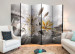 Room Divider Screen Crystalline Beauty II - white lilies on a background of silver glow 95284 additionalThumb 2