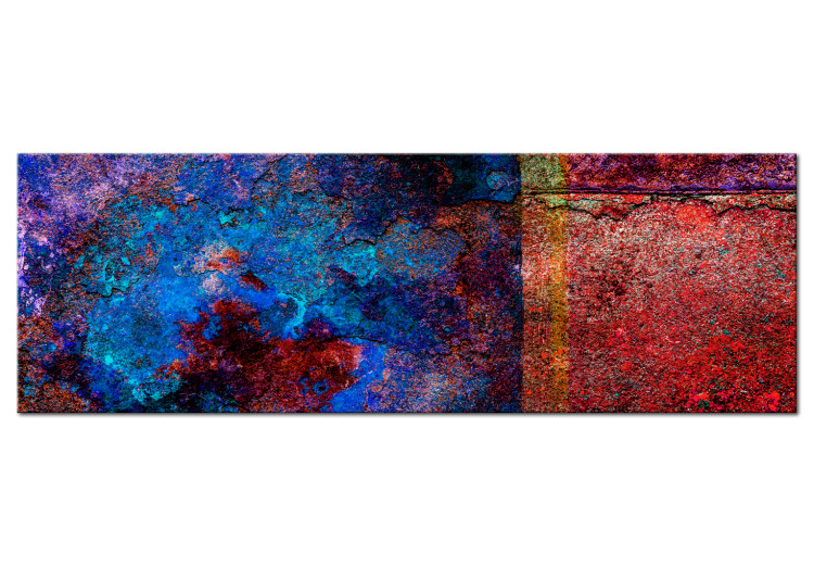 Canvas Print Deep Sea - Rough Metal Texture with Abstract Colors 97584
