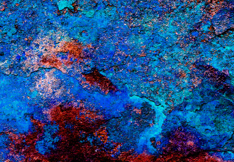 Canvas Print Deep Sea - Rough Metal Texture with Abstract Colors 97584 additionalImage 5