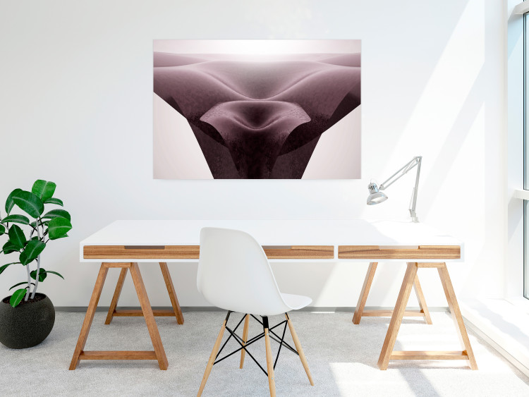Wall Poster Abstract Desert - composition with waves in warm shades of pink 115194 additionalImage 17