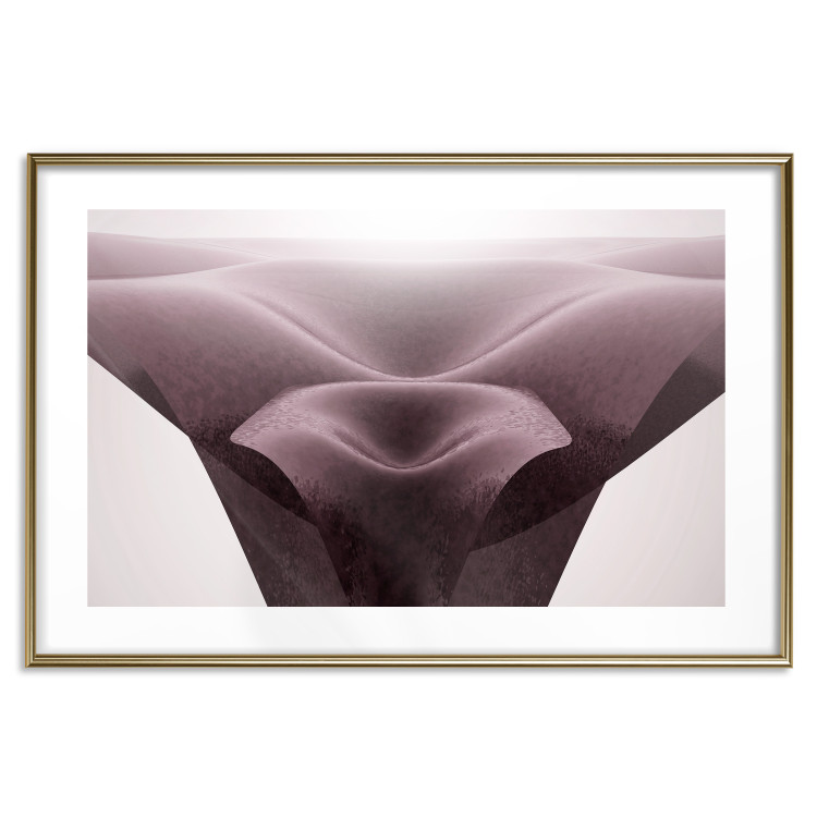 Wall Poster Abstract Desert - composition with waves in warm shades of pink 115194 additionalImage 16