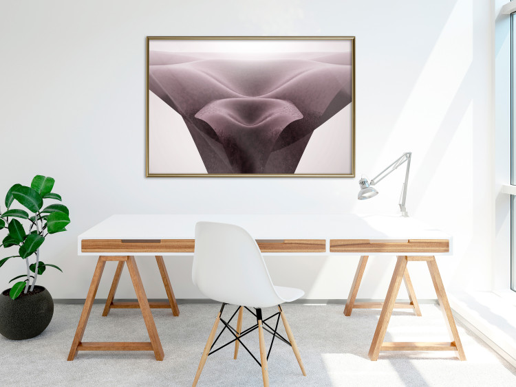Wall Poster Abstract Desert - composition with waves in warm shades of pink 115194 additionalImage 7