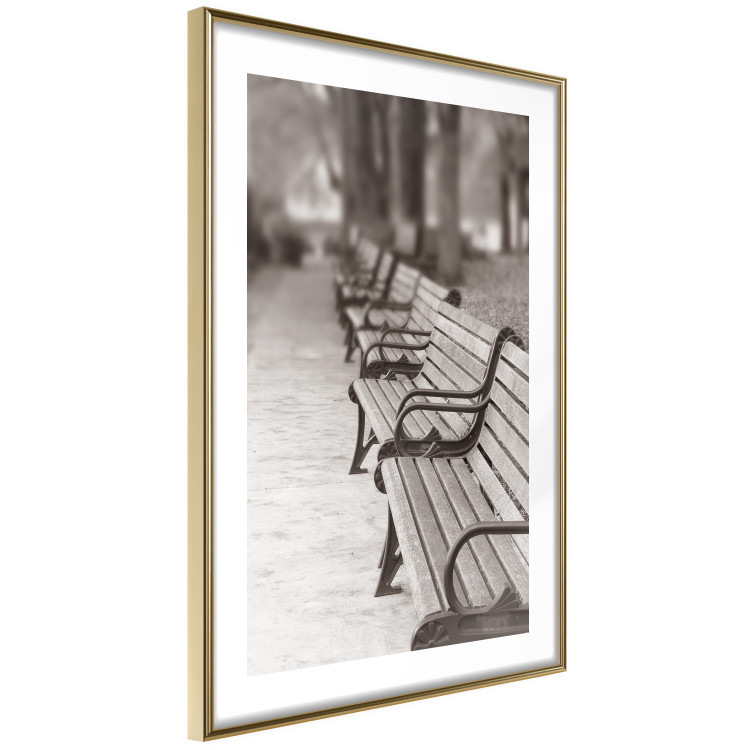 Wall Poster Park Benches - autumnal scene straight from a park stroll in Paris 116694 additionalImage 6