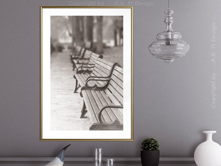 Wall Poster Park Benches - autumnal scene straight from a park stroll in Paris 116694 additionalImage 15
