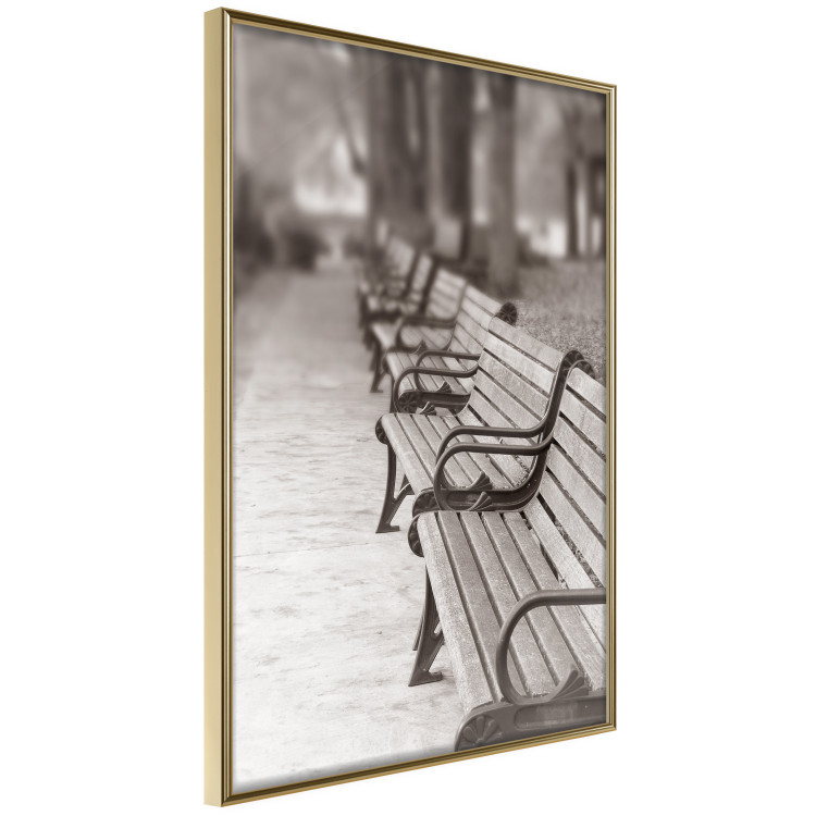 Wall Poster Park Benches - autumnal scene straight from a park stroll in Paris 116694 additionalImage 14