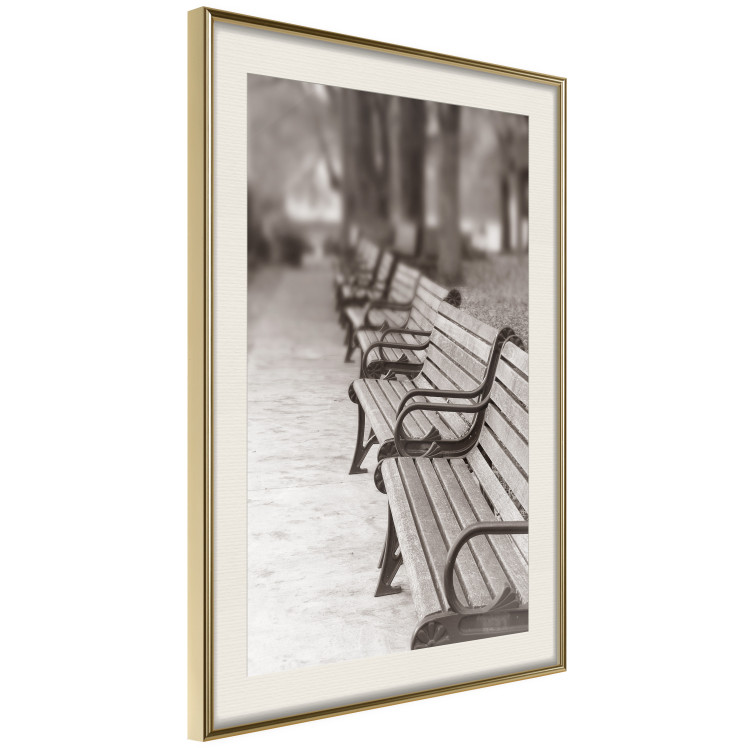Wall Poster Park Benches - autumnal scene straight from a park stroll in Paris 116694 additionalImage 2