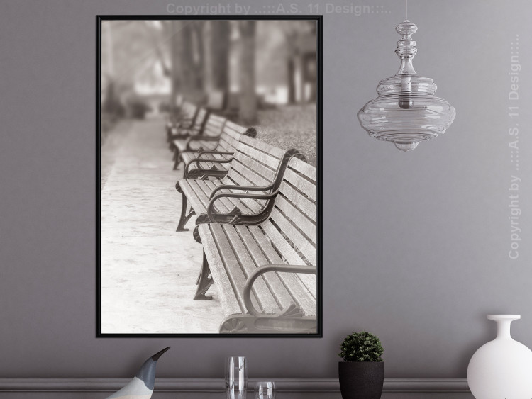 Wall Poster Park Benches - autumnal scene straight from a park stroll in Paris 116694 additionalImage 3