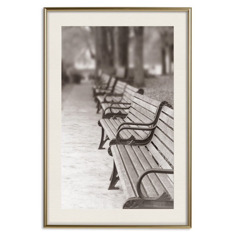 Wall Poster Park Benches - autumnal scene straight from a park stroll in Paris 116694 additionalImage 19