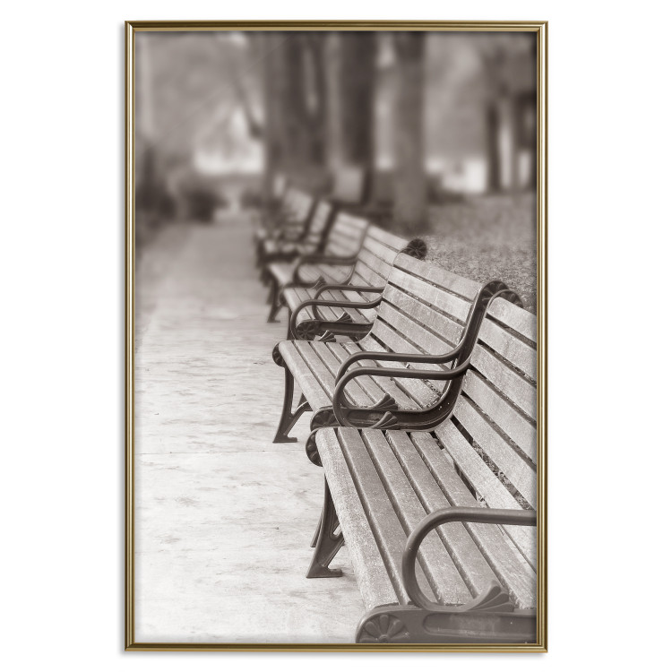 Wall Poster Park Benches - autumnal scene straight from a park stroll in Paris 116694 additionalImage 20