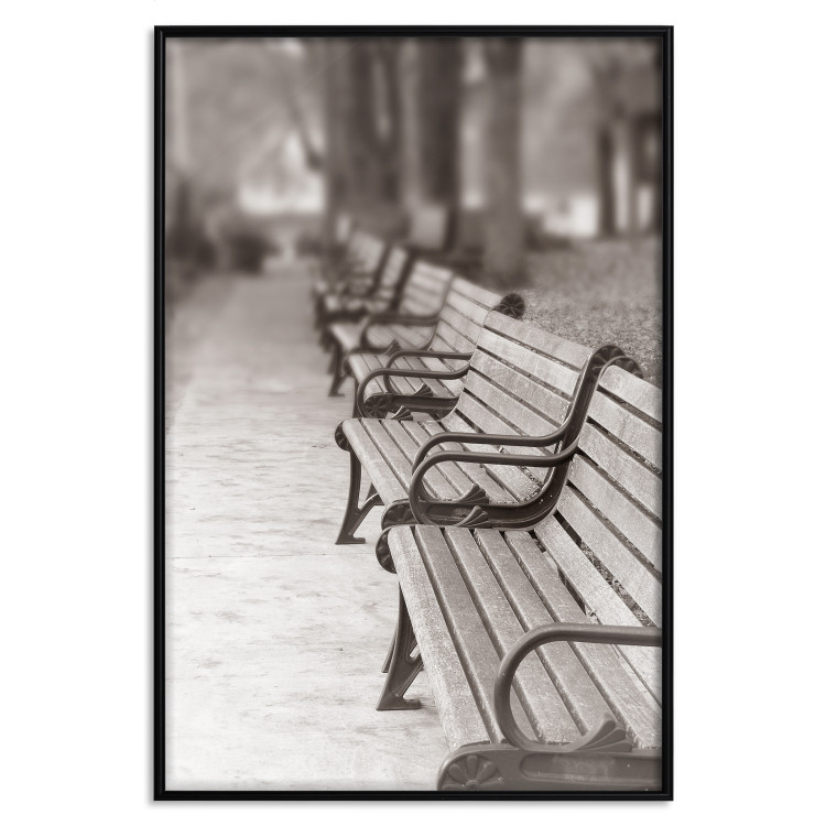 Wall Poster Park Benches - autumnal scene straight from a park stroll in Paris 116694 additionalImage 24