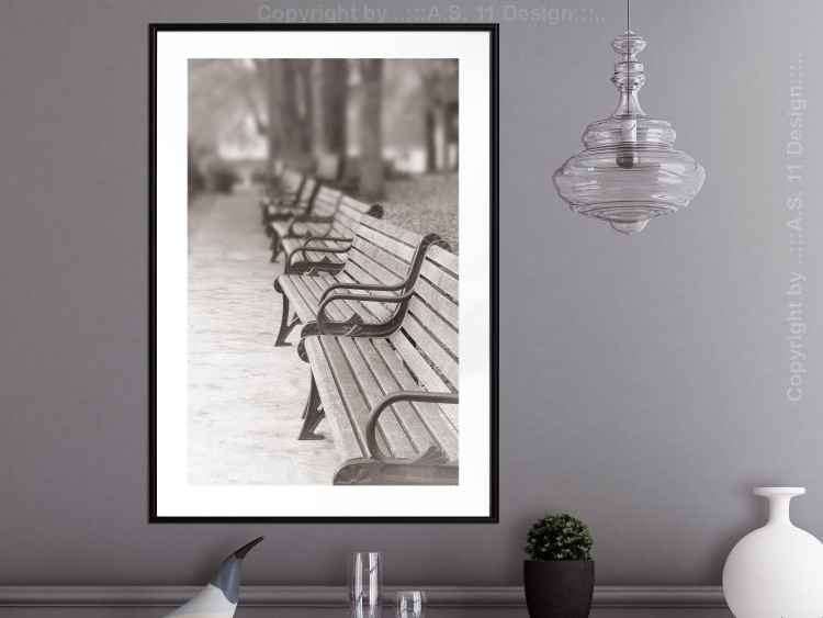 Wall Poster Park Benches - autumnal scene straight from a park stroll in Paris 116694 additionalImage 4