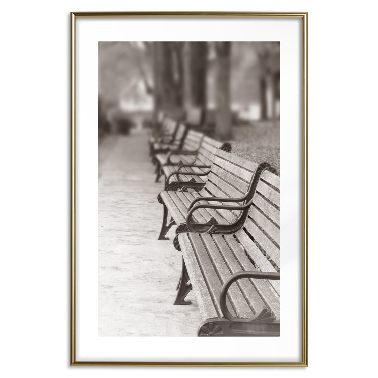 Wall Poster Park Benches - autumnal scene straight from a park stroll in Paris 116694 additionalImage 16