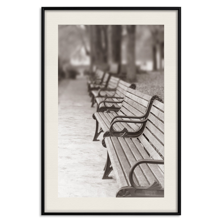 Wall Poster Park Benches - autumnal scene straight from a park stroll in Paris 116694 additionalImage 18