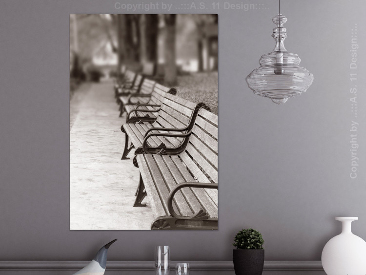 Wall Poster Park Benches - autumnal scene straight from a park stroll in Paris 116694 additionalImage 23