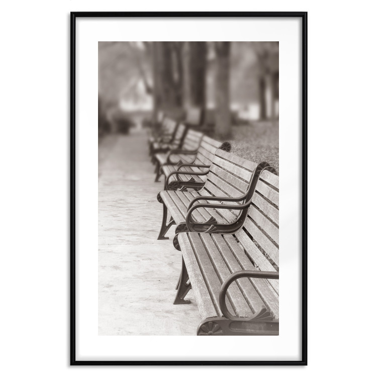Wall Poster Park Benches - autumnal scene straight from a park stroll in Paris 116694 additionalImage 17