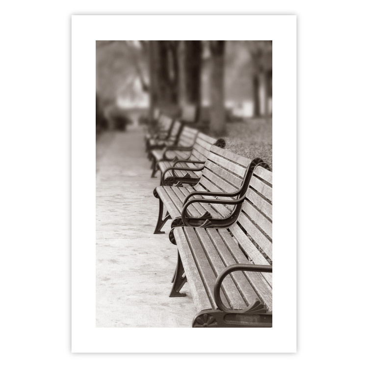 Wall Poster Park Benches - autumnal scene straight from a park stroll in Paris 116694 additionalImage 25