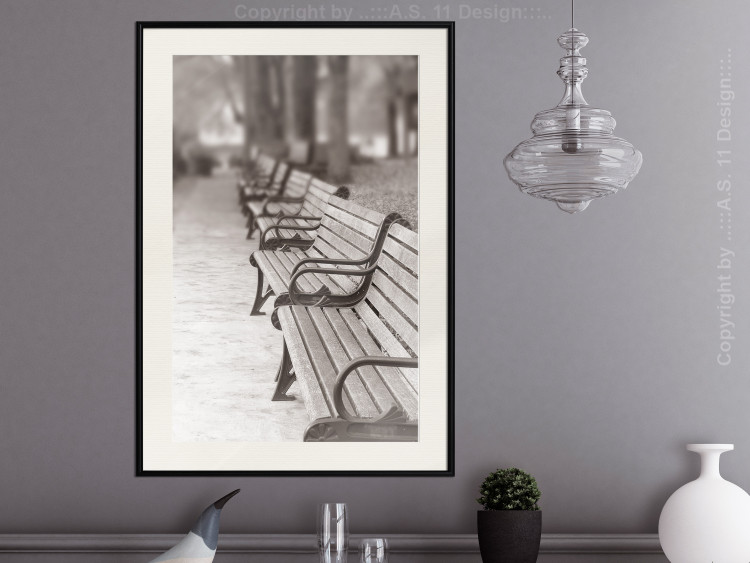 Wall Poster Park Benches - autumnal scene straight from a park stroll in Paris 116694 additionalImage 22