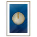 Poster Indigo Abstraction - geometric composition in navy with a golden circle 117594 additionalThumb 16