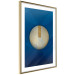 Poster Indigo Abstraction - geometric composition in navy with a golden circle 117594 additionalThumb 8