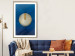 Poster Indigo Abstraction - geometric composition in navy with a golden circle 117594 additionalThumb 13