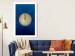 Poster Indigo Abstraction - geometric composition in navy with a golden circle 117594 additionalThumb 4