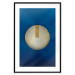 Poster Indigo Abstraction - geometric composition in navy with a golden circle 117594 additionalThumb 17