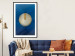 Poster Indigo Abstraction - geometric composition in navy with a golden circle 117594 additionalThumb 6
