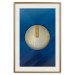Poster Indigo Abstraction - geometric composition in navy with a golden circle 117594 additionalThumb 19